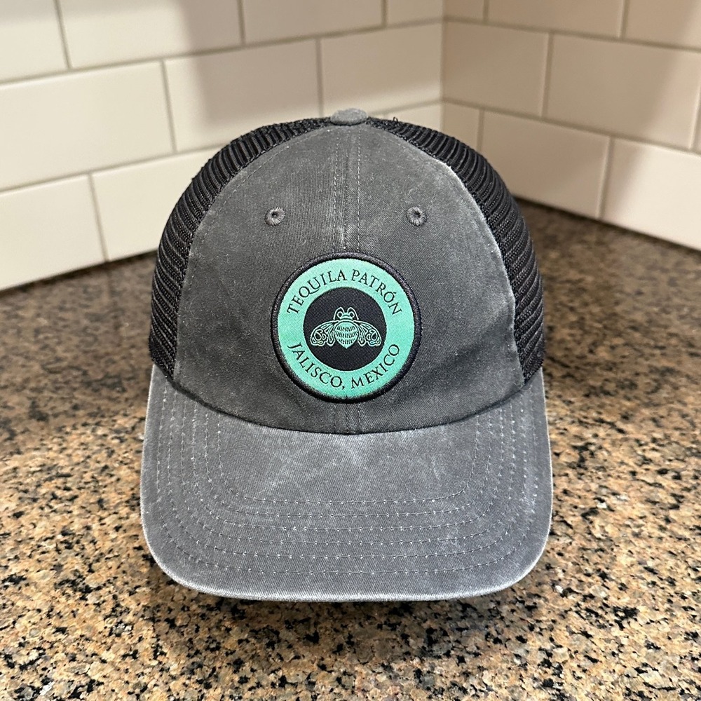 Tequila Patrón Jalisco Mexico American Needle Dad Hat Strap Back Grey Black